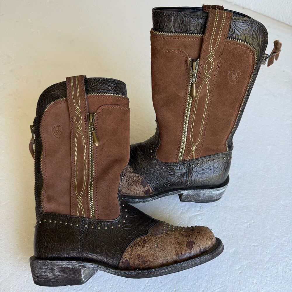 Ariat Women's 10008734 Western Cowboy Square Toe Boots shoes Size 9B - Picture 3 of 16